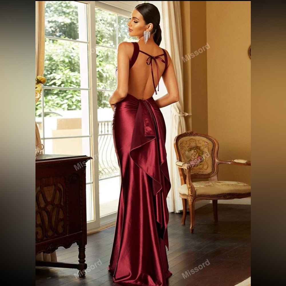 Burgundy dinner dress
